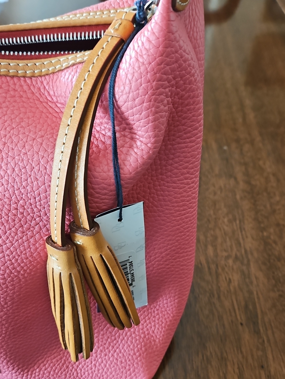 Dooney & Bourke Bubble Gum Pink Pebble Leather 'Paige' Sac - Picture 9 of 12